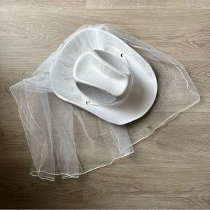 Cowgirl hat with veil